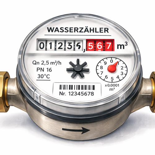 Ablesen der Strom- und Wasserzähler
